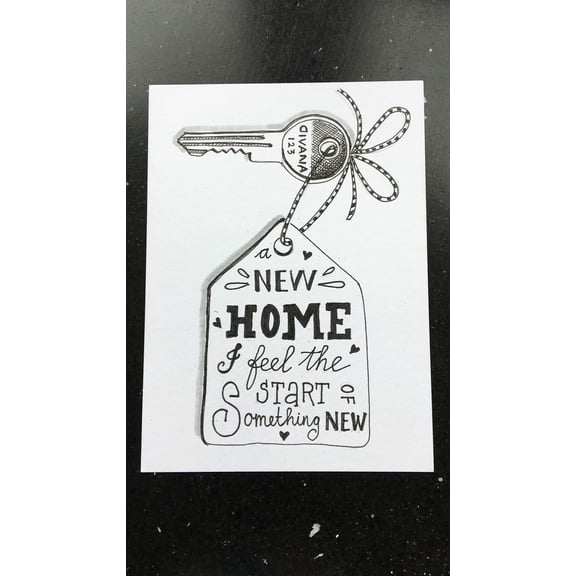 New Home Greeting Card - "A New Home, I Feel the Start of Something New" – Key Design – Perfect for Housewarming Celebrations or Moving Gifts – Envelope Included