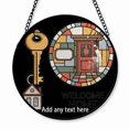 thumbnail image 1 of New Home Key Stained Glass Suncatcher Window Hanging – Personalized Window Hanging Gift for Man, Woman, Family or Friends, Christmas 2025 Keepsake, 1 of 5