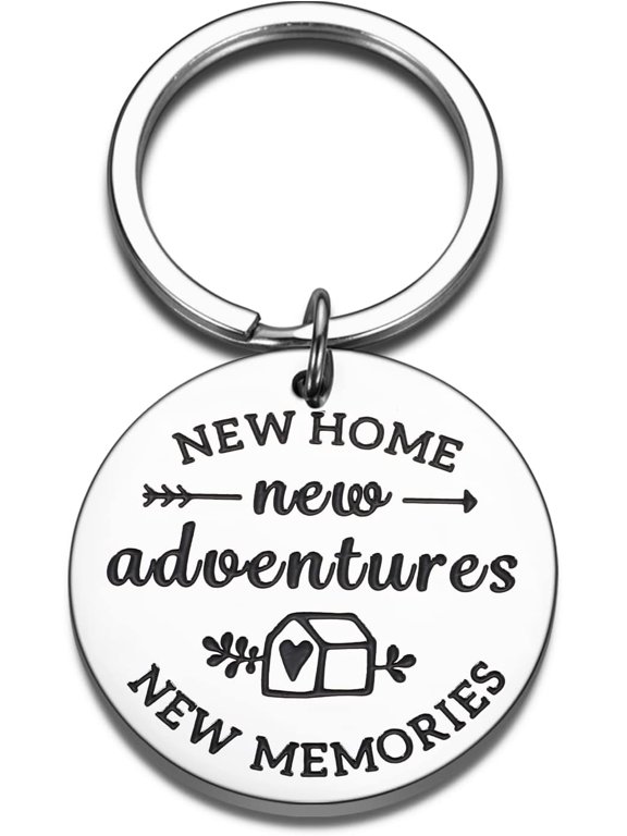 New Home New Adventure Housewarming Gift for New Homeowner 2024 First Homeowner Keyring for Couple Friend Daughter Son New House Key Chain for Family BFF Coworker Real Estate Closing Moving in Gifts