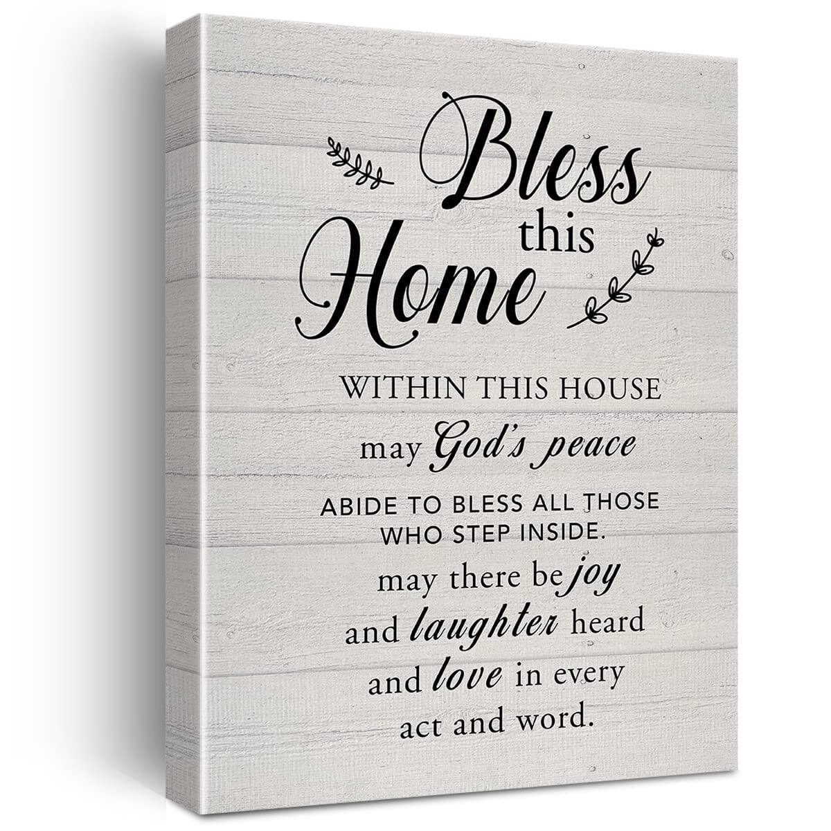 New Home Religious Wall Art Bless This Home Canvas with Inspirational ...