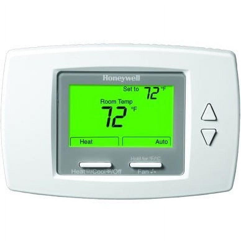 Honeywell White Digital 3-Speed Fan Coil Thermostat with Mounting Hardware