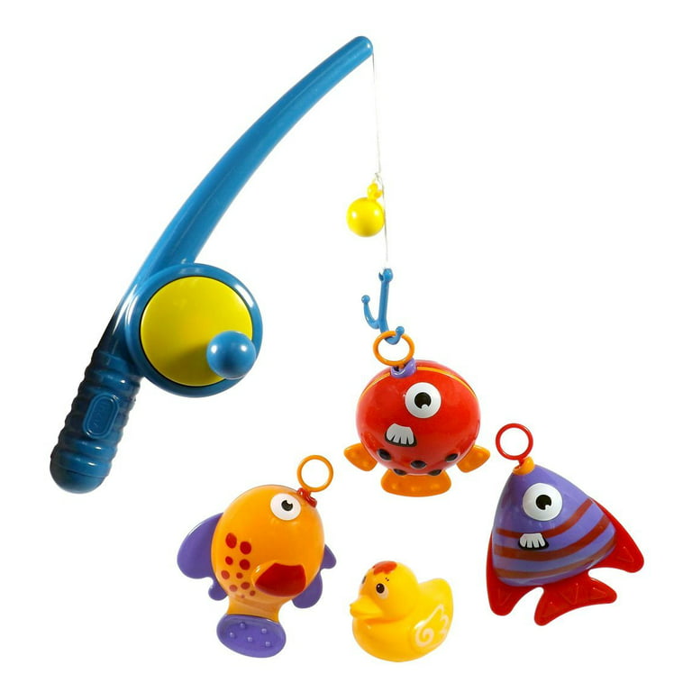 PowerTRC Hook and Reel Fishing Toy Playset for Kids