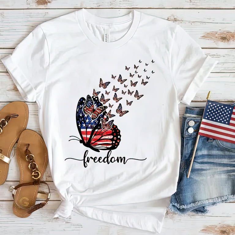 Butterfly T-Shirt For Women Girls Clothing Butterfly T-Shirt For Women Girls Clothing