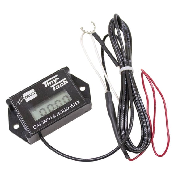 OEM Grade Tachometer Compatible with All Gasoline Engines Single Cylinder V8 Riding Mowers Lawn Tractors Zero Turn LCD RPM Job Timer Resettable 6ft Tiny Tach TT2A Digital Hour Meter