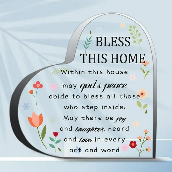 New House Gift Ideas Housewarming Gifts For Women House Warming Gifts Bless This Home Acrylic Desk S Marriage Gift Wedding Anniversary Heart Marriage Keepsake Decoration Gift