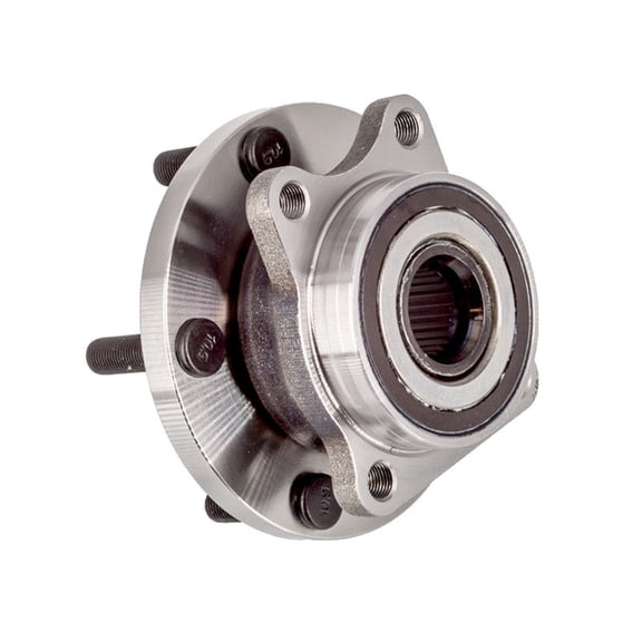 Front Hub Bearing Assembly Compatible with 2007-2021 Subaru Wrx Sti 5-Lug ABS 513358 Bolt-On Direct Fit Impreza 27-Spline BALL 4-Bolt Knuckle Mount Driver or Passenger Side Sealed Unit