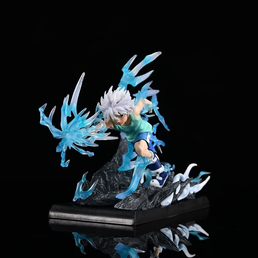 New Hunter×Hunter Killua Zoldyck (combat Ver) Character Anime Model Statue Action Figures Desktop Ornament Popular Decorations Fan Souvenirs Creative Gift Collectable