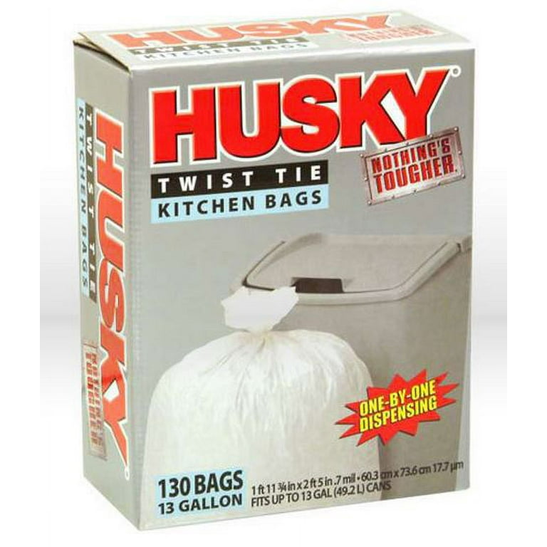 Husky 13 Gallon Kitchen Twist Tie Trash bags HK13WC130W