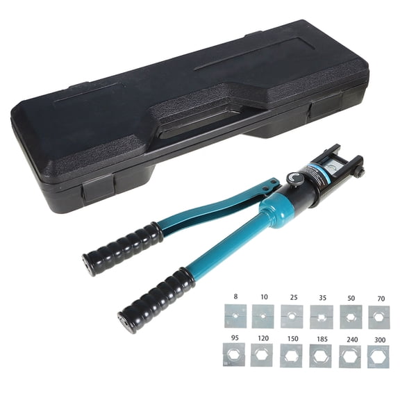 New Hydraulic Cable Lug Crimper 16Ton Tool Kit Includes Crimping Tool W/13 Dies