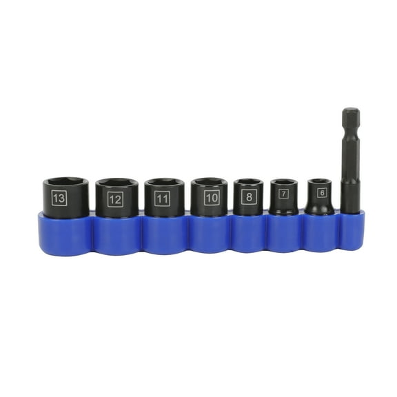 Hyper Tough 8-Piece 1/4-inch Drive Impact Metric Socket Set (mm)