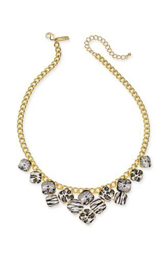 New I.N.C. Necklace Zebra & Clear Rhinestone $39.50