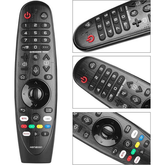 New IR AKB75855501 Replaced Remote Control for 2020 LG Smart TV OLED [NO Voice Magic Pointer Function] NO Batteries