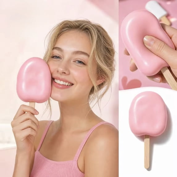 New Ice Cream Squishy Toys, 3.1*2.3 In Cute Slow Rising Food Model Squeeze Toys, Stress Relief Fidget Toy, Anxiety Relief Items for Relaxation, Soft Squeeze Fidget Toys for girls Boys