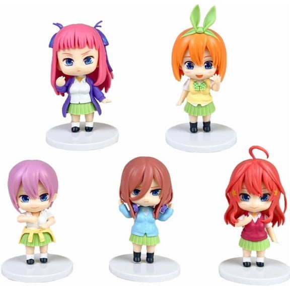 New Ichika Nakanishi Figure, Nino Nakanishi Figure, Miku Figure, Five Q Version Anime Figures 11cm/4.3inch PVC Model Statue Collectible Craft Gift