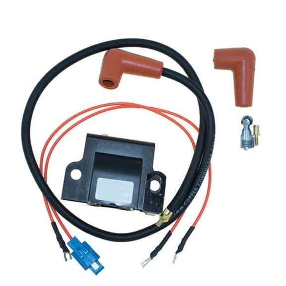 Ignition Coil Compatible with 1977 Johnson Evinrude 5 25 40 50 60 75 90 115 150 175 200 235HP 2-Stroke Outboard 2-Cyl 0584561 0582366 0583737 Replaces 0581686 582330 Direct Fit Marine