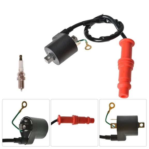 New Ignition Coil & Spark Plug For Polaris Sportsman 500 Magnum 425 Magnum 500 Scrambler 500 Xpedition 425 Replace # 3085228 3085227