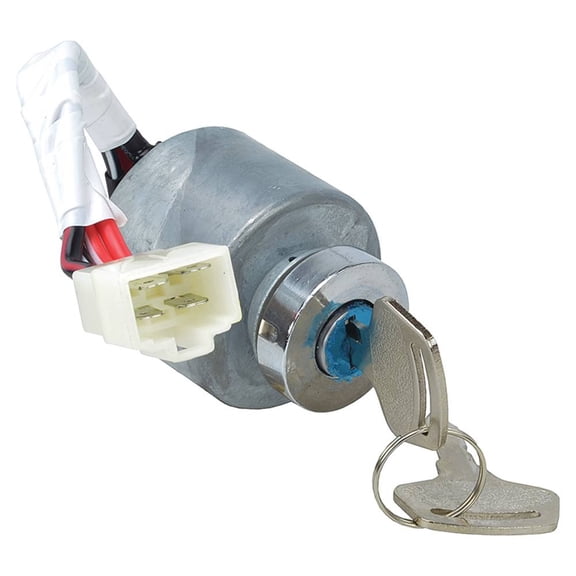 Ignition Switch 4 Position 4 Terminal 12 Volt with 2 Keys Compatible with Kubota BX1500 BX1800 BX2200 BX2230 G1800 G2160 G2460 TG1860 ZD18 ZD21 ZD28 Replaces 66101-55200 Stens 1900-0911