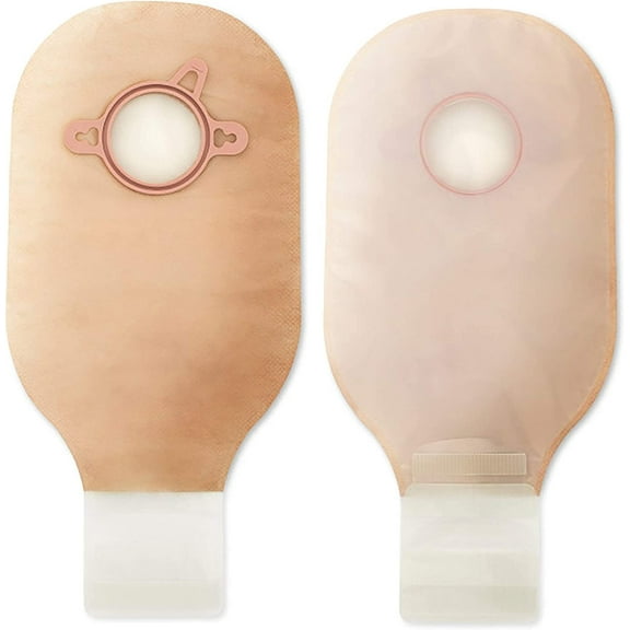 New Image Drainable 12"L 2pc System Ostomy Pouch 2.25" Flange 18003, 10 Ct