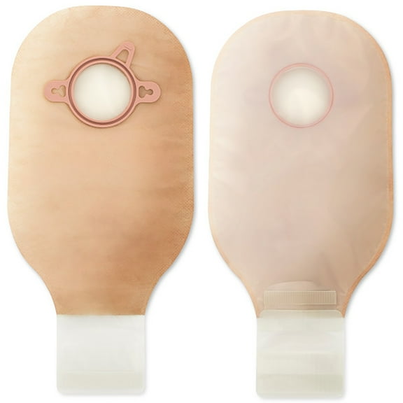 New Image Drainable 12"L 2pc System Ostomy Pouch 4" Flange 18006, 10 Ct