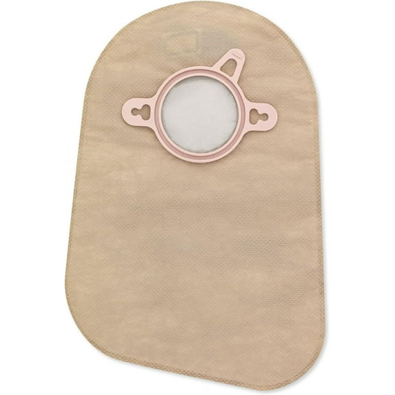 New Image Filtered Ostomy Pouch Two-Piece System 9 Inch Length 1-3/4 Inch Stoma Closed End Pre-Cut, 18322 - Box of 30