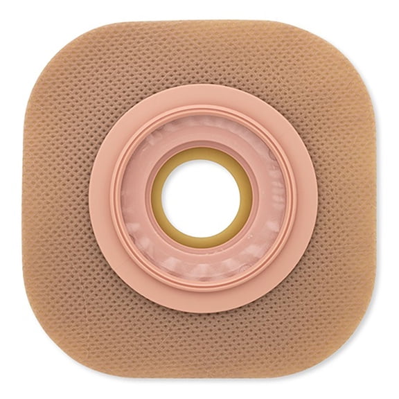 New Image Skin Barrier Pre-Cut, Standard Wear Adhesive Tape Borders 2-1/4 Inch Flange Red Code System Flexwear 1-1/8 Inch Opening, Hollister, 13505 - Box of 5