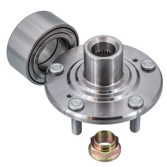 Rear Spindle Hub Assembly Compatible with 2002-2006 Acura Rsx 2004-2005 Honda Civic FWD 4-Lug ABS Pre-Assembled Direct Bolt-On 512255 HA590094 BR930325 Sealed Bearing Left or Right Side