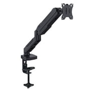 New & Improved Single Monitor Stand, Adjustable Gas Spring Monitor Arm, Mount with C Clamp or Grommet Mounting Base, for 15 inch to 27 inch Computer Screen with Weight Up to 14.3 lbs Per Arm