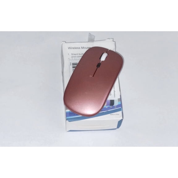 New In Box Rechargeable Rose Golden Dual Mode Wireless Mouse With Rgb Backlight!
