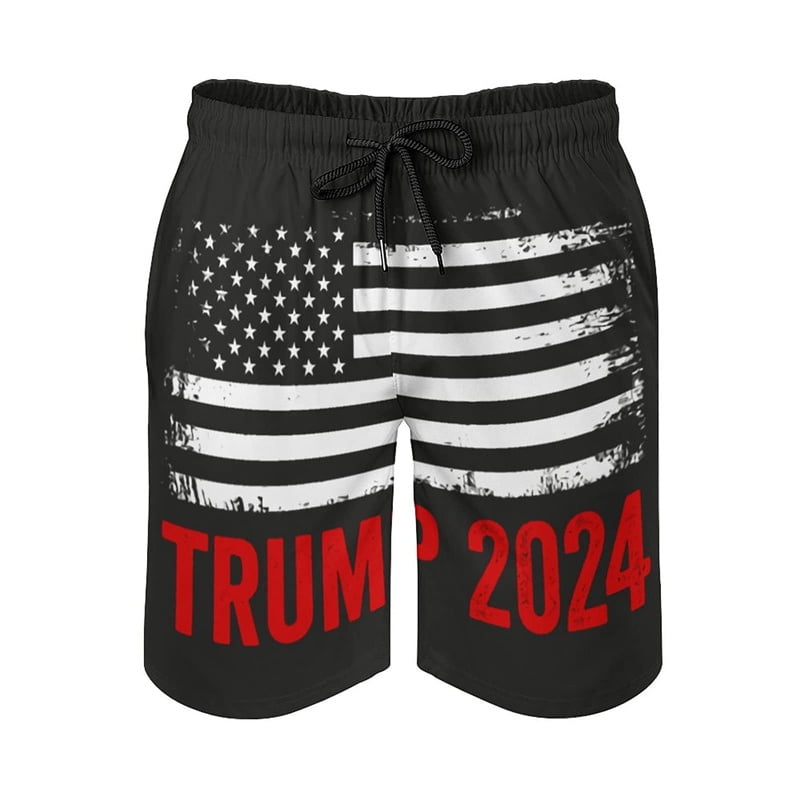 New In Donald Trump Beach Shorts For Men American President Trump 2024 ...