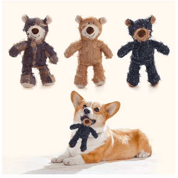 New Indestructible Robust Bear, Dog Toys for Aggressive Chewers, Indestructible Squeaky Toys for Dogs, Durable Squeaky Dog Toys for Heavy Chewers, Interactive Dog Toys