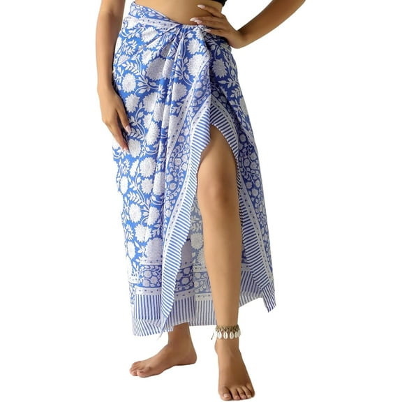 New Indian 10 PC HAPPY BAY Women's Beach Swimsuit Beachwear Sarong Coverups Wrap Cover up Bikini Wraps Summer Pareo Swim Cover ups for Swimwear Women One Size Ocean