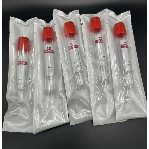 New Individually 50 Tubes P--R-F Tubes No Additive-Red, for Health Care