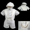 thumbnail image 1 of New Infant Boy & Toddler Christening Baptism Formal Vest ShortsTuxedo Suit 0M-3T, 1 of 7