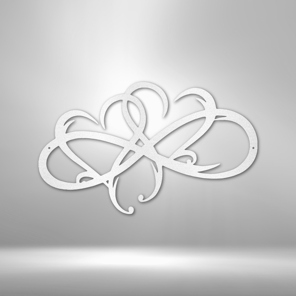 New Infinity Hearts Steel Sign Laser Cut Powder Coated Home & Office