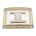 thumbnail image 1 of New Initial I Letter Alphabet Belt Buckle Western Cowboy Rodeo Gold Silver Shiny, 1 of 2