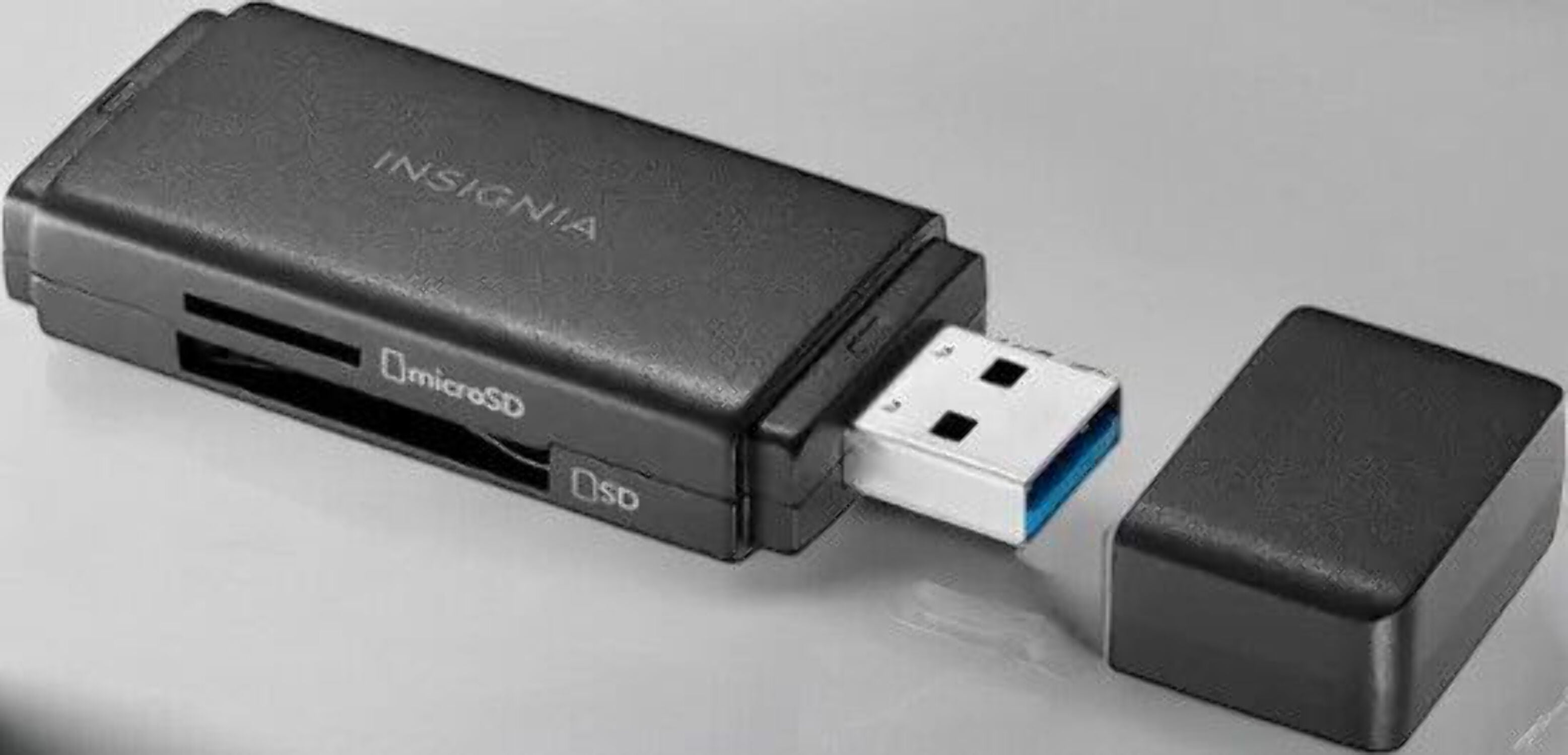 New insignia usb 3 0 sd and microsd memory card reader black ns