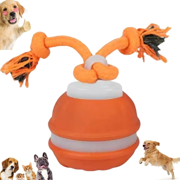 New Interactive Smart Rolling Pet Ball, Interactive Dog Toys for Aggressive Chewers, USB Rechargeable Smart Motion Pet Ball
