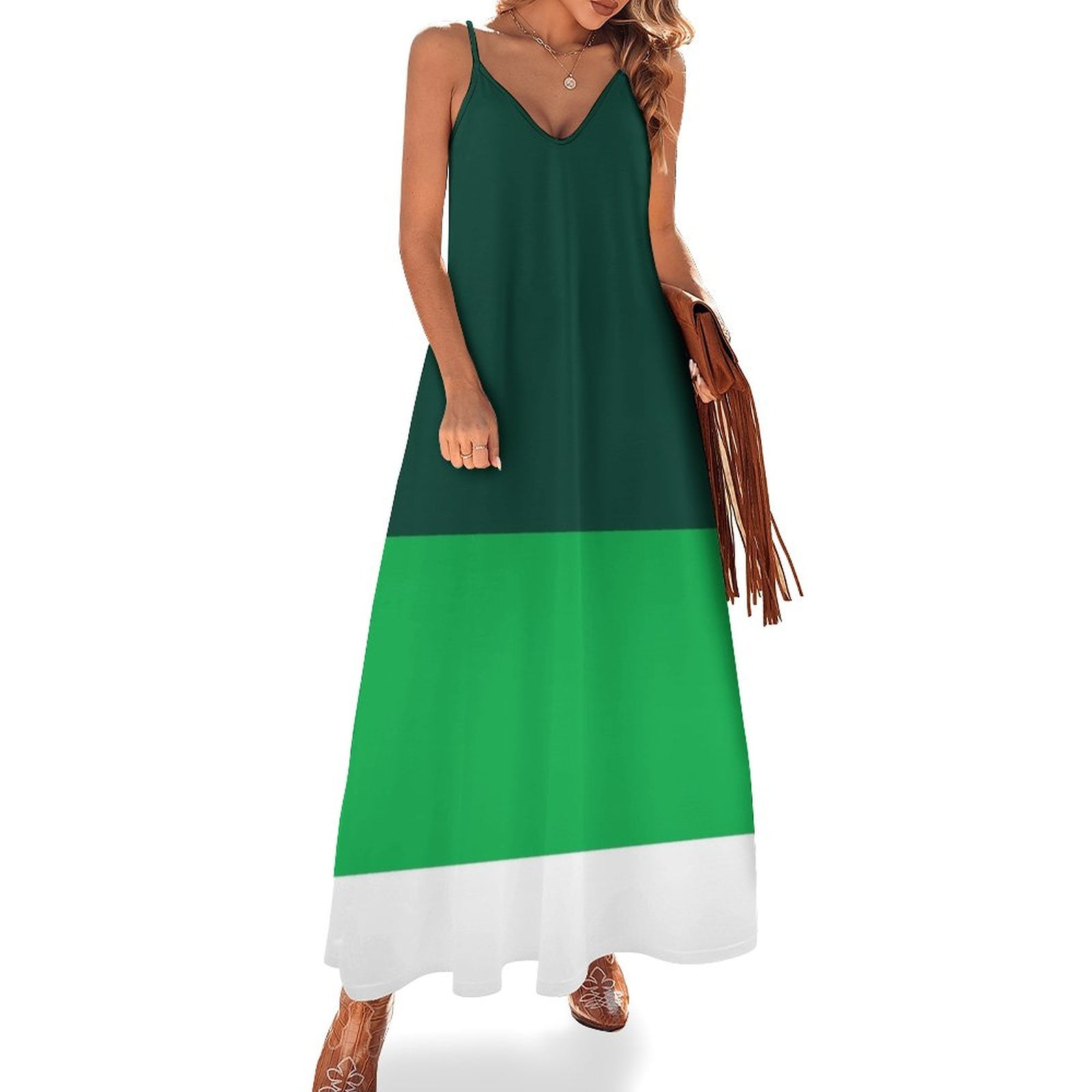 New Ireland Rugby Green and White Tricolour Sleeveless Dress birthday