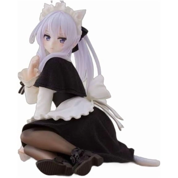 New Irena Figure, Maid Cat Ears Sitting Irena Anime Figures 10cm/3.9inch PVC Handmade Anime Character Statue Model Decoration Gifts