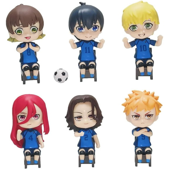 New Isagi Yoichi, Chigiri Hyoma, Bachira Meguru Figure, Q Version Action Figures 10cm/3.9inch Anime Character Model Desktop Ornament Gifts (a)