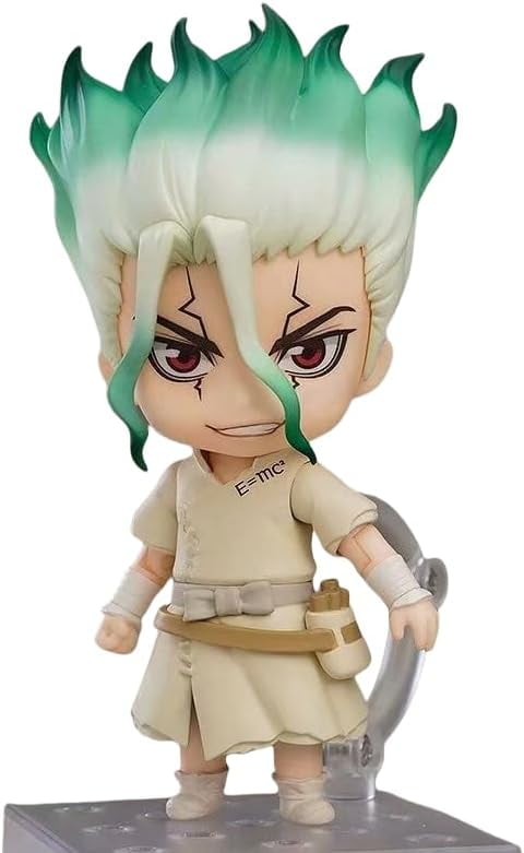 New Ishigami Figure, Fighting Q Version Ishigami Senkuu Movable Action Figure 10cm/3.9inch PVC Character Statue Collection for Anime Fans Gift