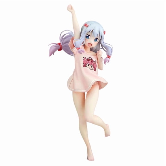 New Izumi Sagiri Figure Standing Short Skirt Izumi Sagiri Action Figures 24cm/9.4inch Anime Character Collection Decor Statue Model Ornament Gifts (Pink)