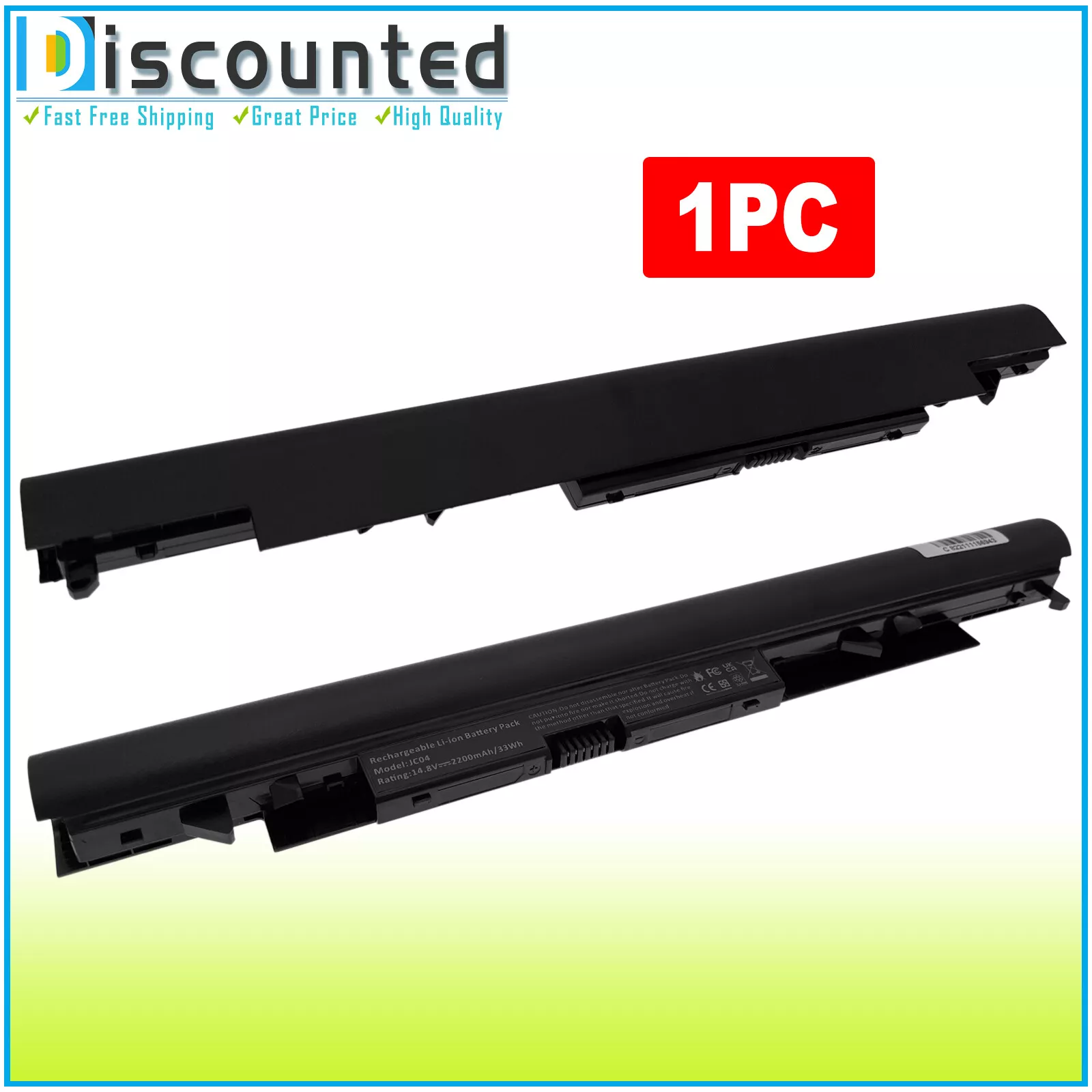 ARyee JC04 Batterie Compatible HP 250 255 G6 - Remplacement JC03 JC04 HSTNN-DB8E 11.1V 2200mAh 4 Cellules