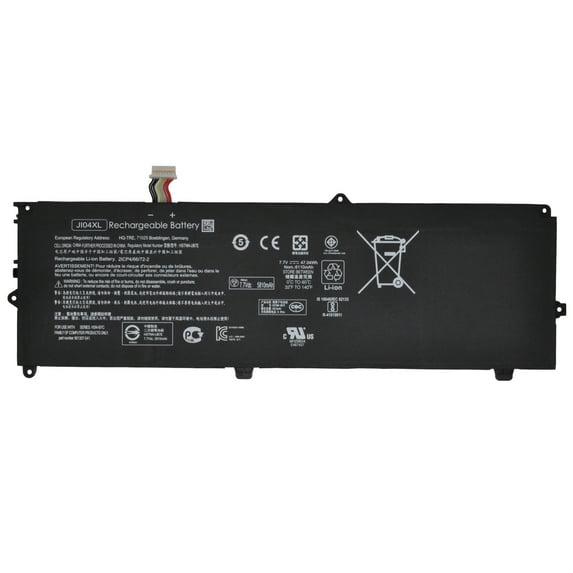 New JI04XL 7.7V 47.04Wh Laptop Battery Compatible with Hp Elite X2 1012 G2 G2-1LV76EA Series Notebook J104XL HSTNN-UB7E HSN-I07C 901307-541 901247-855 JI04047XL 6110mAh 4-Cell