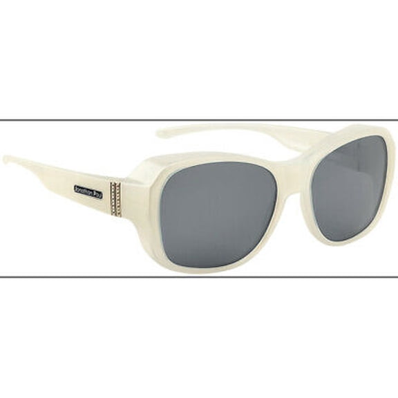 New JONATHAN PAUL Polarized Sunglasses Fit-overs Timeless White Ice Large TM006