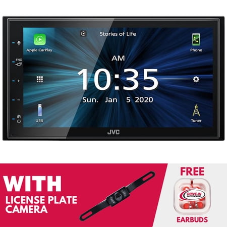 New JVC KW-M560BT 6.8" Multimedia Receiver(Does not play CD) w/ License Plate Camera