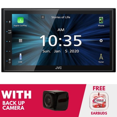 New JVC KW-M56BT Multimedia Receiver (Does not play DVD/CD Discs) w/ Backup Camera