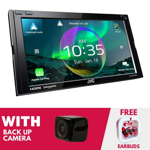 New JVC KW-M875BW 6.8" Digital Multimedia Receiver w/ Apple CarPlay & Backup Camera
