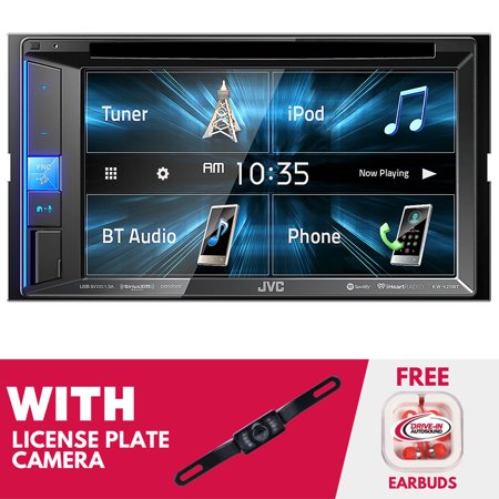New JVC KW-V25BT 6.2" Multimedia DVD Receiver and Bluetooth w/ License Plate Camera