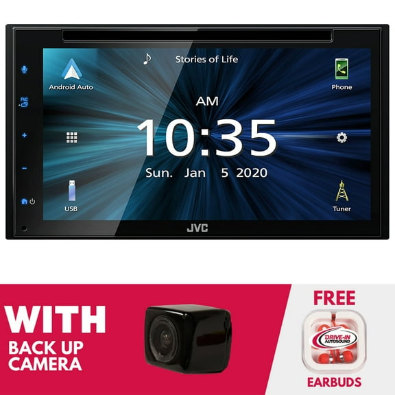 New JVC KW-V660BT 6.8" DVD Receiver w/ Apple CarPlay/Android Auto & Backup Camera